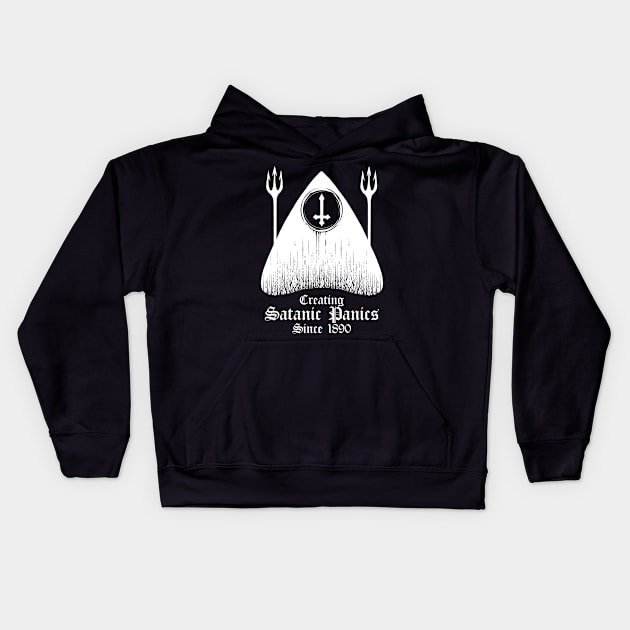 Satanic Panics Kids Hoodie by wildsidecomix